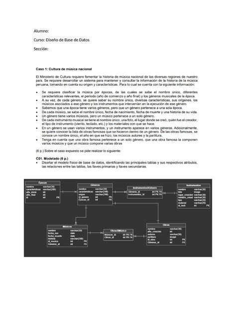 Upc Pre Si Examen Parcial Dise O De Base De Datos Alumno