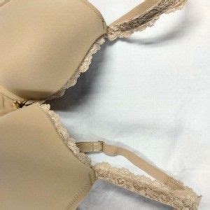 Soma Intimates Sleepwear Soma Bra Size D Embraceable Push Up Lace Trim Beige Nude
