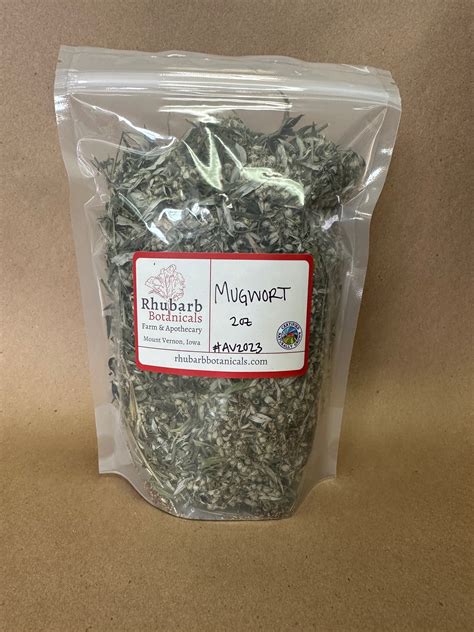 Mugwort Dried Herb Rhubarb Botanicals