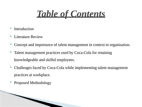 Talent Management Practices At Coca Cola Challenges And Proposed