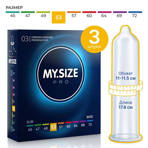 Презервативы MY SIZE средний размер 53, 3 шт - купить с доставкой по ...