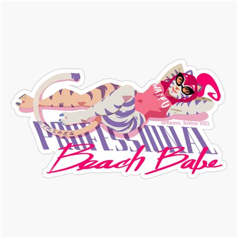 Onim Professional Beach Babe Sticker Phone Decal Water Bottle Stickers