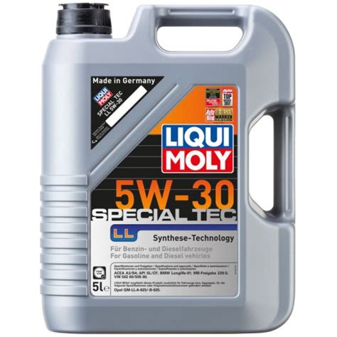 Моторное масло LIQUI MOLY Special Tec LL 5W-30 HC-синтетическое 5 л ...
