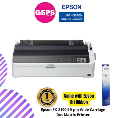 Epson Fx 2190ii 9 Pin Wide Carriage Dot Matrix Printer Gs Premium Stores