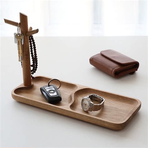 Woody Keys & Accessories Tray Organizer | Coffee Table & Entryway