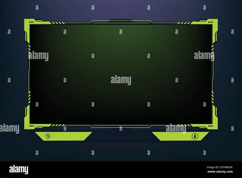 Live Gaming Overlay Design With Buttons And Screen Panels For Online Gamers Gaming Screen