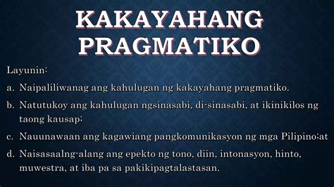 Kakayahang Pragmatiko Ppt