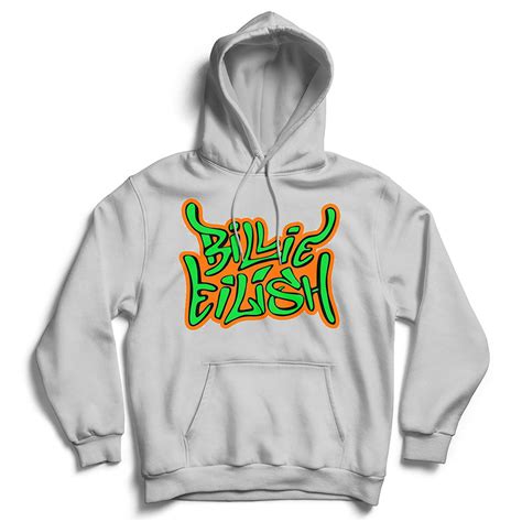 Billie Eilish Hoodie Airbrush Flames Blohsh