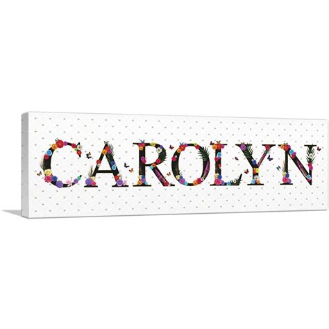 Artcanvas Carolyn Girls Name Room Decor Canvas Art Print Etsy