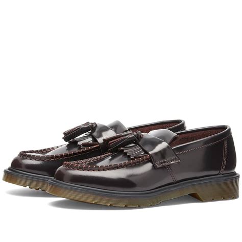 Dr Martens Adrian Tassel Loafer Cherry Red Arcadia End Us