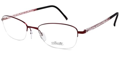 Silhouette Illusion Nylor 4453 6056 Eyeglasses In Red Smartbuyglasses Usa