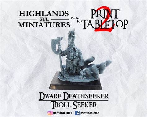 Dwarf Giant Seeker Sons Of Ymir 28mm 32mm Highlands Miniatures Fantasy