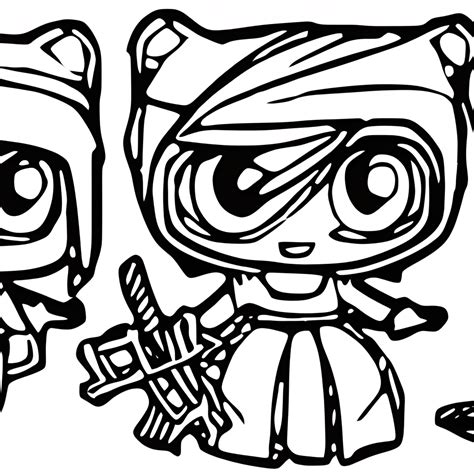 Kawaii Chibi Coloring Page Black And White · Creative Fabrica