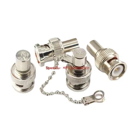 5pcs Q9 Bnc Male Plug Termination Dummy Load 50ohm75ohm Bnc Male Terminator Rf Coaxial Bnc