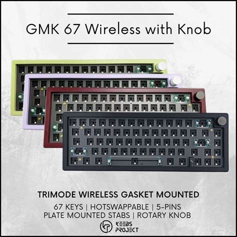 Ready Stock GMK67 Wireless Trimode Gasket Mounted Mechanical Keyboard