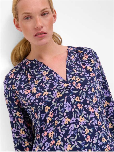 Violette Blaue Gebl Mte Bluse Mit Dreiviertel Rmeln Orsay Orsay De