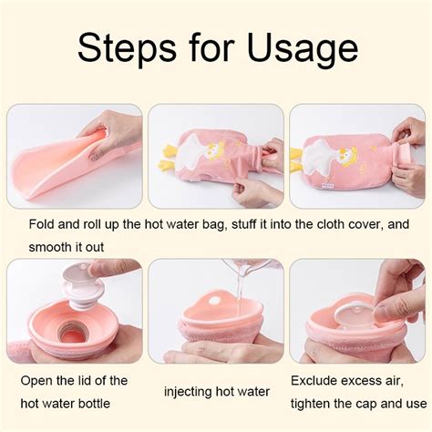 ZS103 Cartoon Plush Water Filled Explosion Proof Hot Water Bags Purple Duck 1000ml Alexnld