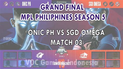 Onic Ph Vs Sgd Omega Match Lower Bracket Mpl Ph Season Grand