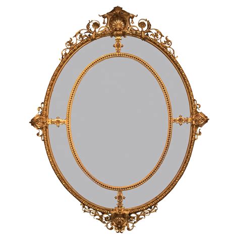 Th Century French Louis Xvi Oval Giltwood Mirror For Sale At Stdibs