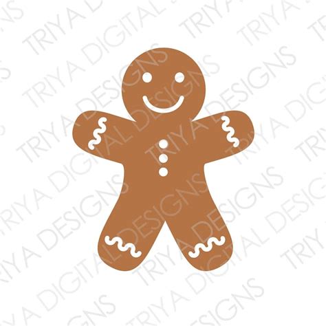 Gingerbread Man Svg Files Etsy