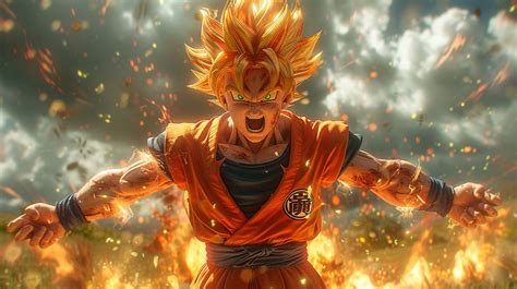 super saiyan goku unleashing rage  stratisq  deviantart