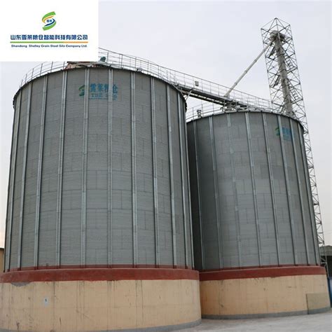 Bolted Assembly Galvanized Steel Flat Bottom Silo For Wheat Maize Paddy