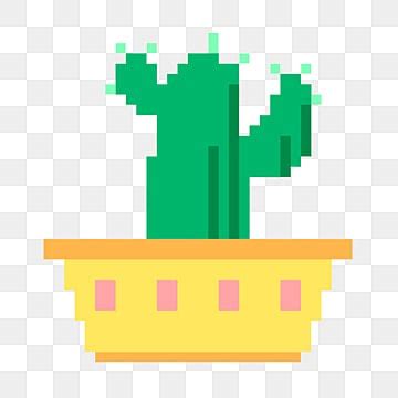 Cactus Pixel Art Cactus Pixels Icon Png Transparent Clipart Image