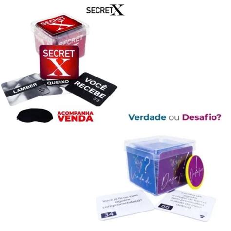 Kit Secret X Verdade Ou Desafio Jogos De Cartas Para Casal Jogos