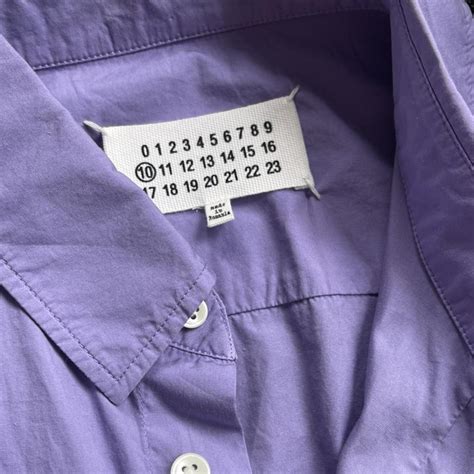 Maison Margiela Button Up Shirt Light Purple Button Depop