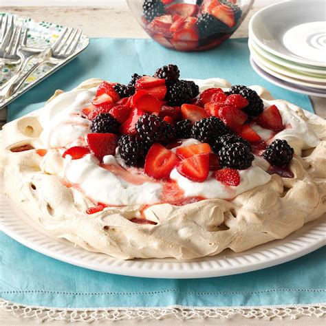 Two Berry Pavlova Recipe Taste Of Home