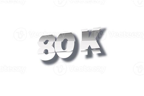 80 K Subscribers Celebration Greeting Number With Cutting Design 23659754 Png