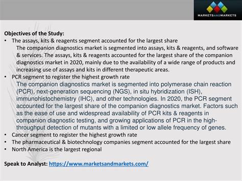 PPT Companion Diagnostics Market 2022 2026 Comprehensive Evaluation