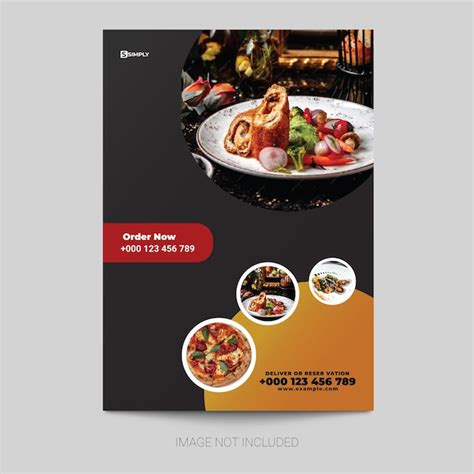 Premium Vector Restaurant Flyer Design Template Premium Vector