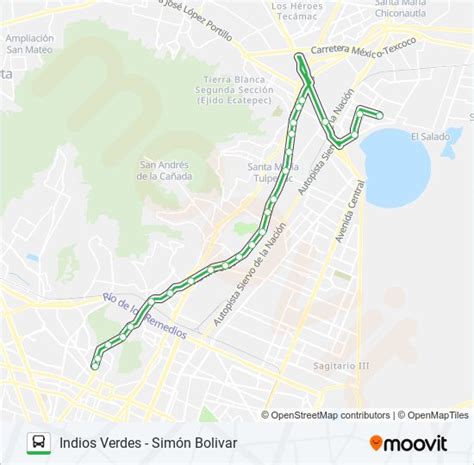 Ruta indios verdes simón bolivar horarios paradas y mapas Indios