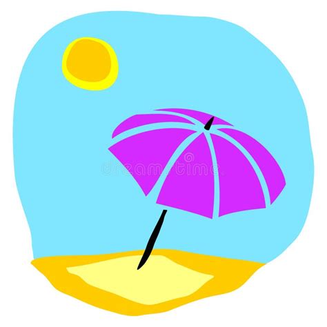 Beach Umbrella Stock Vector Illustration Of Symbol Colorful 9777435