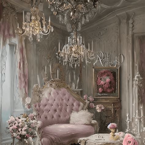 Beautiful Shabby Chic Living Room With Glittery Full Background