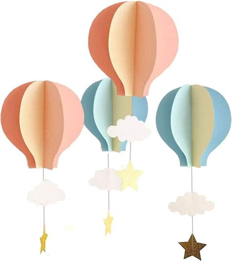 Hot Air Balloon Decor Perfect For Gender Reveal Birthdays And Nursery