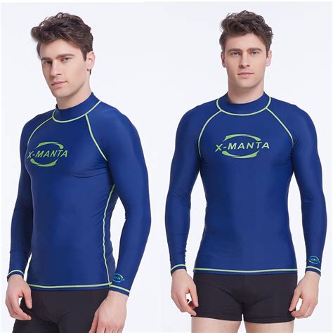 2017 Men S Rash Guard Top Swimwear Long Sleeve Letter Print Rashguard