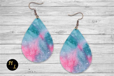 Space Earrings Sublimation Design Graphic By Daryaboska Creative Fabrica