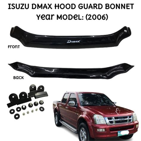 OC ABS Bonnet Hood Guard Deflector Cover For Isuzu D Max 2006 7834