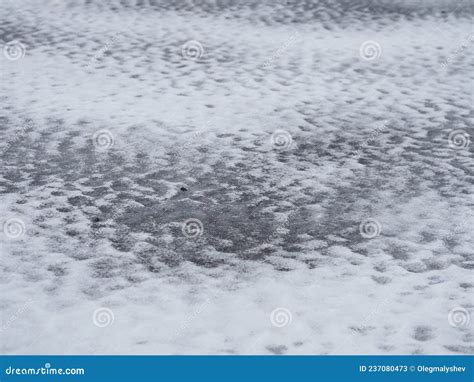 Parking Lot Covered Ice Road Stock Image Image Of Freezing Removal