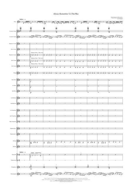 Always Remember Us This Way Arr Kevin P Holdgate By Lady Gaga Sheet Music For Brass Ensemble