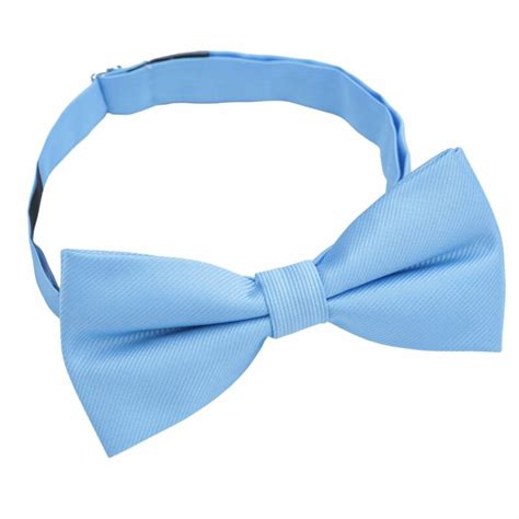 Cornflower Blue Plain Twill Pre Tied Thistle Bow Tie James Alexander