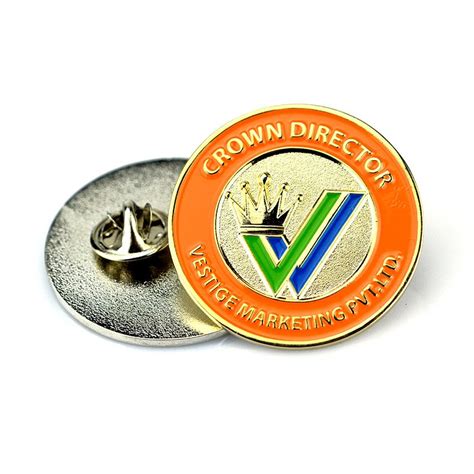 Round Lapel Pin Custom Metal Enamel Pin