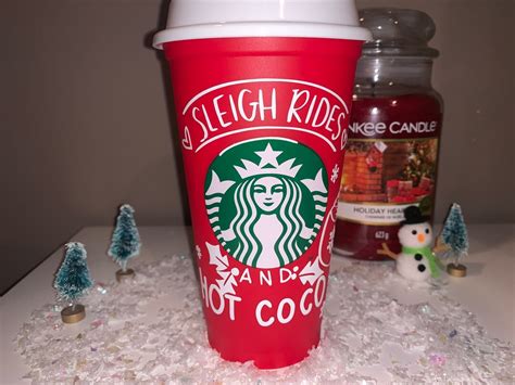 Starbucks Christmas Cupchristmas Starbucks Travel Cupreusable Cupschristmas Cup Etsy Canada