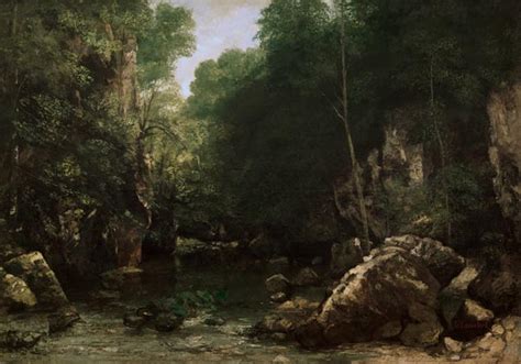 Brook Of Puits Noir Gustave Courbet Come Stampa D Arte O Dipinto