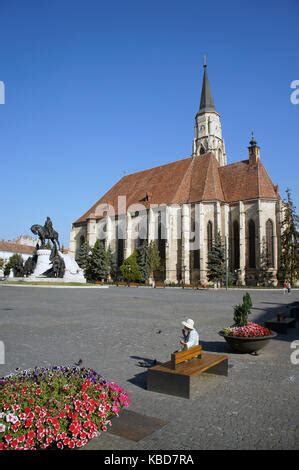 Monument of King Mathias Corvinus Corvin in Cluj Napoca Piața Unirii