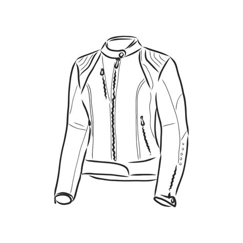 leather jacket vector sketch 8918037 Vector Art at Vecteezy