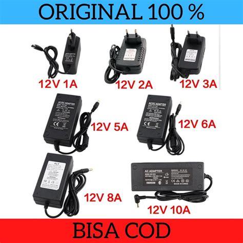 Jual Adaptor Adapter 12 Volt DC 12V 1A 2A 3A 5A 6A Power Supply PSU