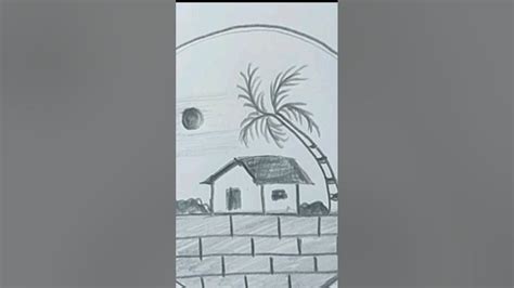 How To Draw A Pencil Sketch House Housedraw Shorts Youtube